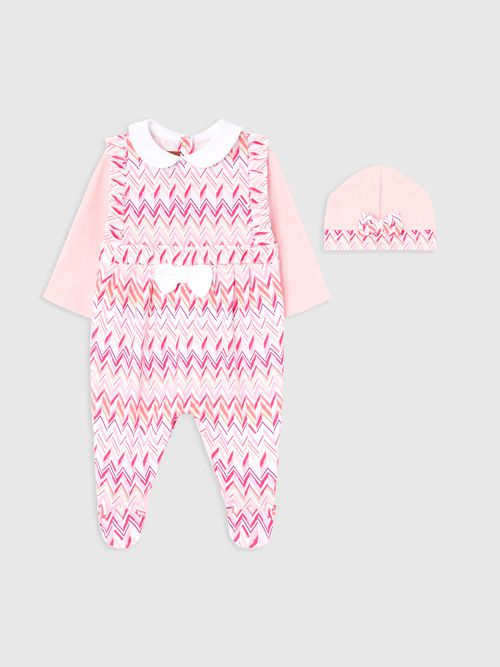 Missoni - 3-piece set with zig zag print, Boy, White & Fuchsia