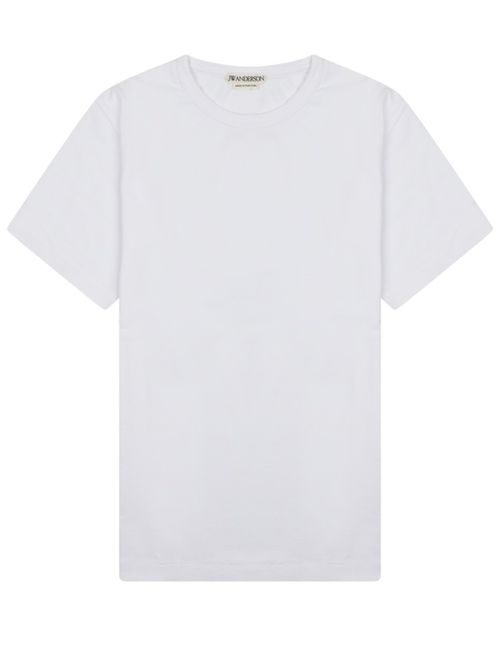 White Solid Crew Neck T-Shirt