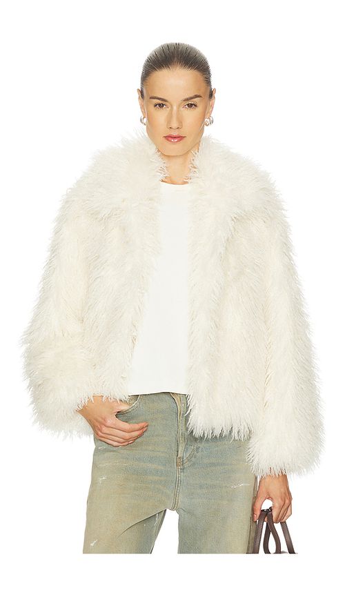 Cinq a Sept Geraldine Coat in Ivory. L. Also in