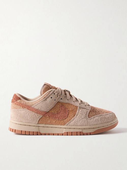 Dunk Low Brushed-suede Sneakers - Brown