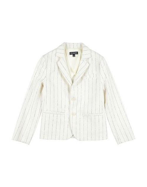 Kid Boy Blazer Off white Size 12 Cotton, Polyester