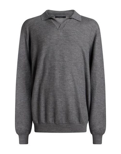 Man Sweater Grey Size 48 Cashmere, Silk