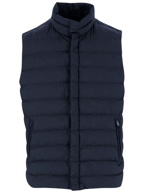 Navy Blue Sleeveless Jacket