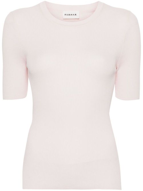 Ribbed-knit top - Pink