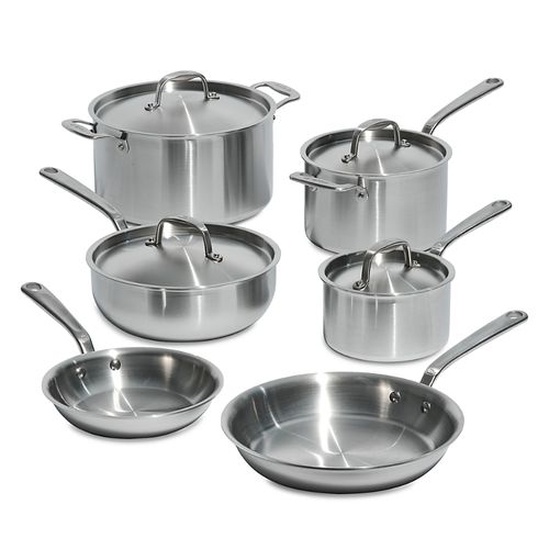 5 Ply Stainless Clad 10 Steel Cookware Set