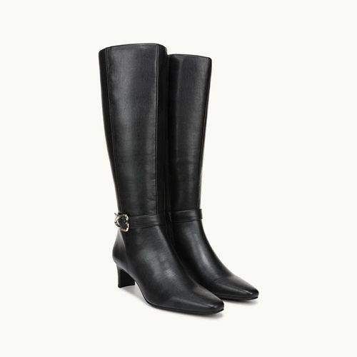 Stride Faris Knee High Boot Black Faux Leather