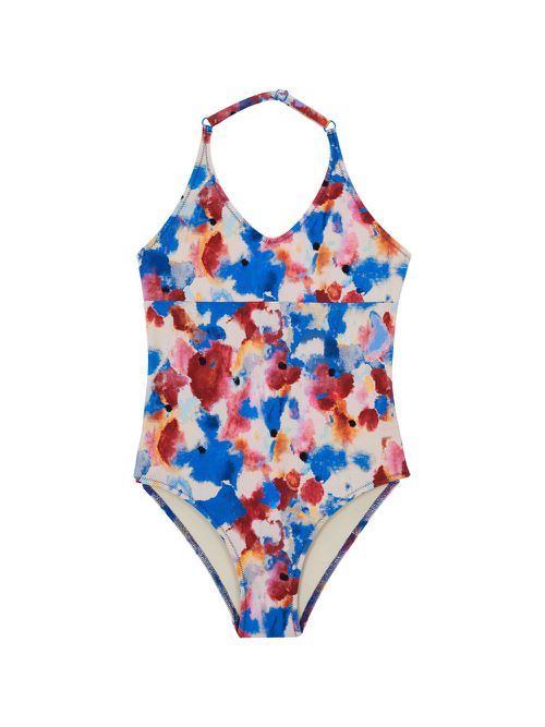 Gelly floral-print swimsuit - Blue