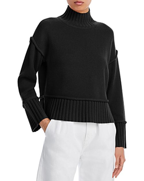 Cashmere Boxy Mock Neck Cashmere Sweater - 100% Exclusive