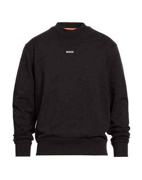 Man Sweatshirt Black Size S Cotton