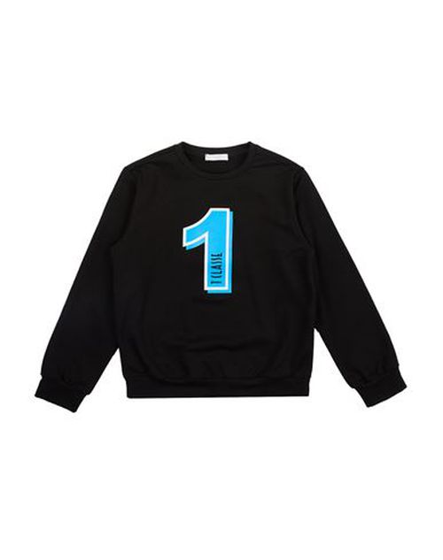 Junior Kid Boy Sweatshirt Black Size 10 Cotton, Elastane