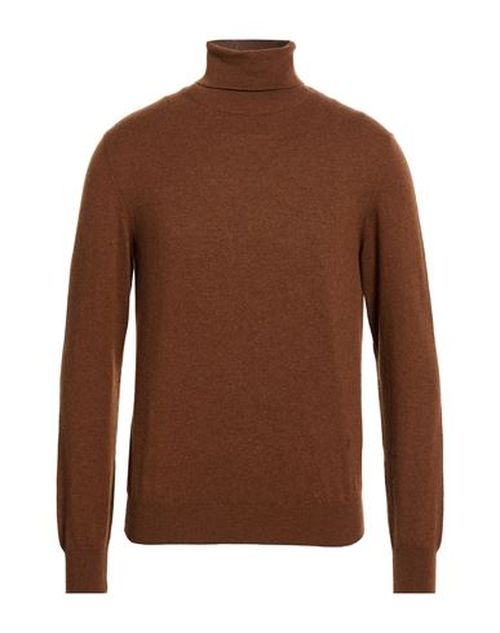Man Turtleneck Brown Size M Cashmere