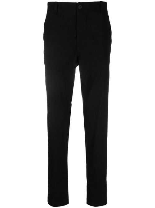 High-waisted straight-leg trousers - Black