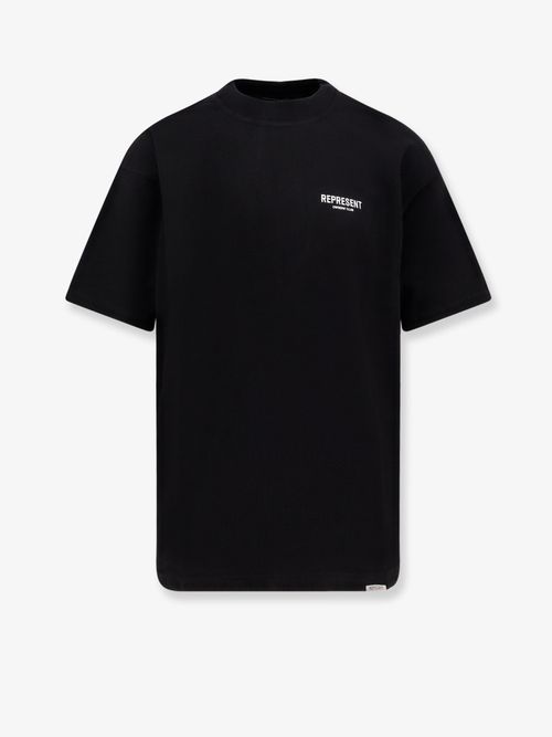 Logo-Embroidered Crew Neck T-Shirt — Black