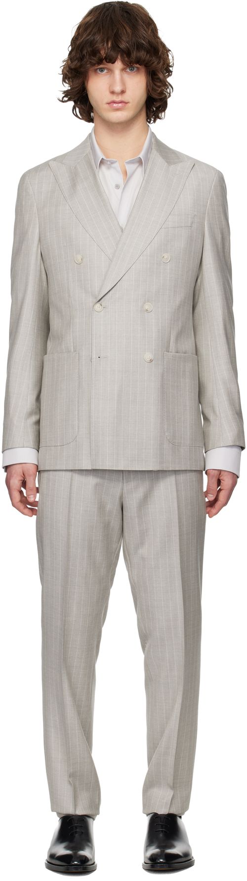 Gray Pinstripe Suit