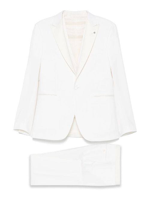 Cream Virgin Wool Single Breasted Suit
