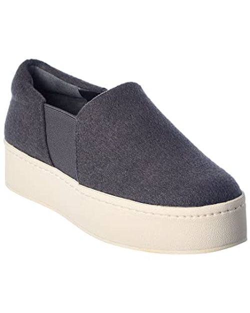 Vince Womens Warren Platform Slip On Fashion Sneakers Black Micro Stretch