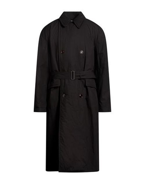 Man Coat Black Size 38 Cotton, Nylon