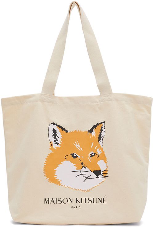 Off white foxhead tote bag