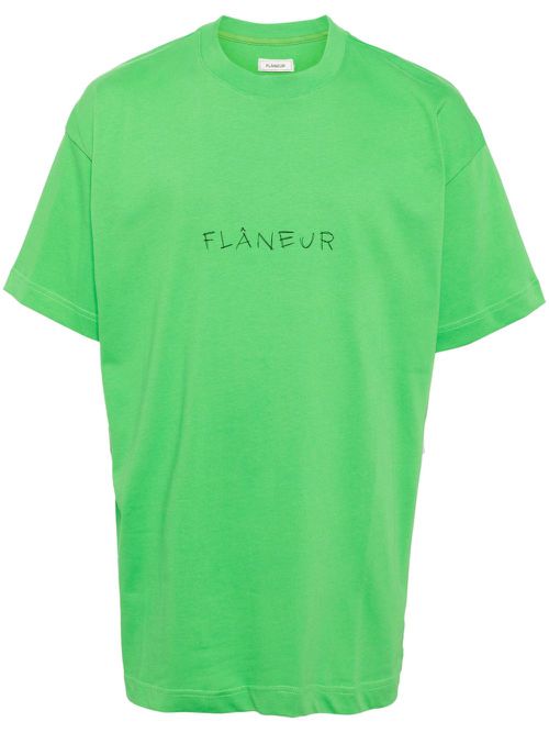 Logo-handwritten cotton T-shirt - Green