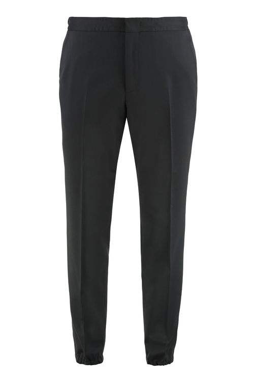 Men's Wool-Blend Stretch Pants with Fitted Modern Cut
