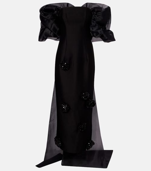 Zayna sequined gown and cape set
