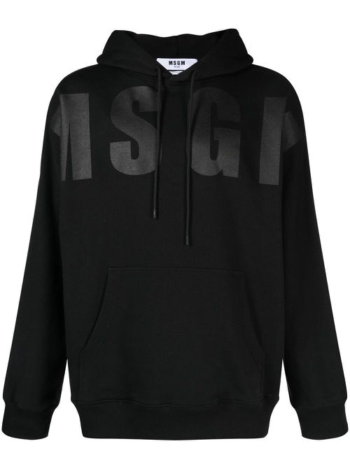 Appliqué logo hoodie - Black