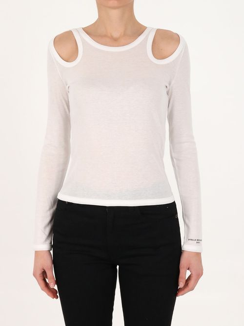Cut-out long-sleeve top