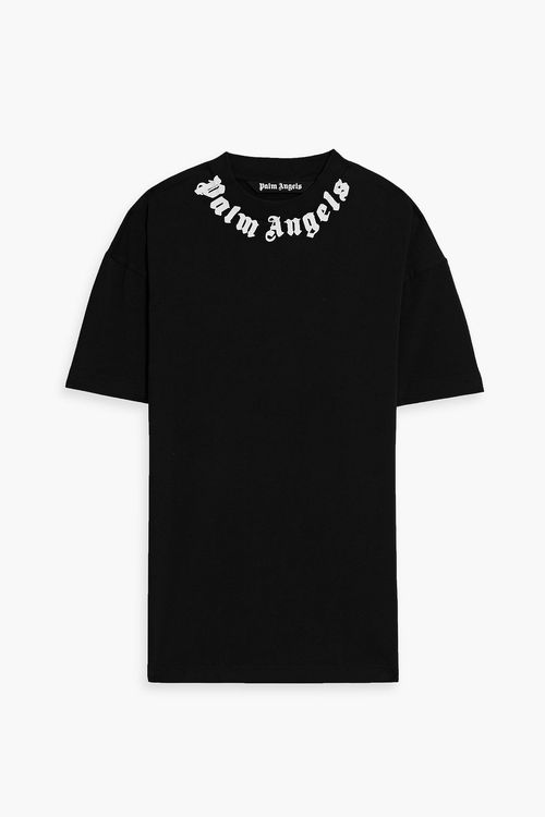 Printed cotton-jersey T-shirt - Black - 3XL