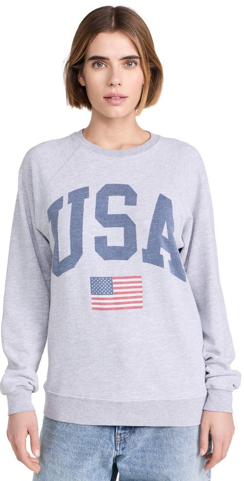 USA Sweatshirt Vintage Heather Grey