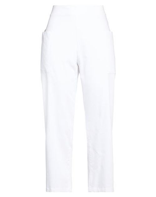 Woman Pants White Size 8 Cotton, Elastane