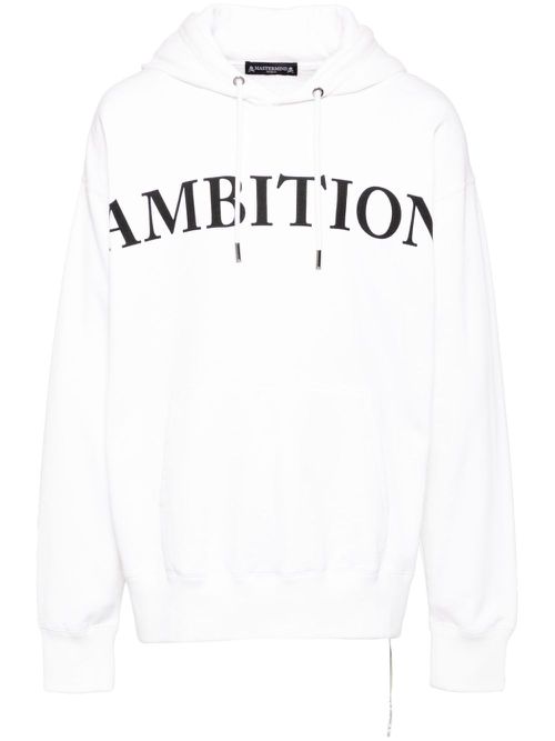 Slogan print hoodie - White