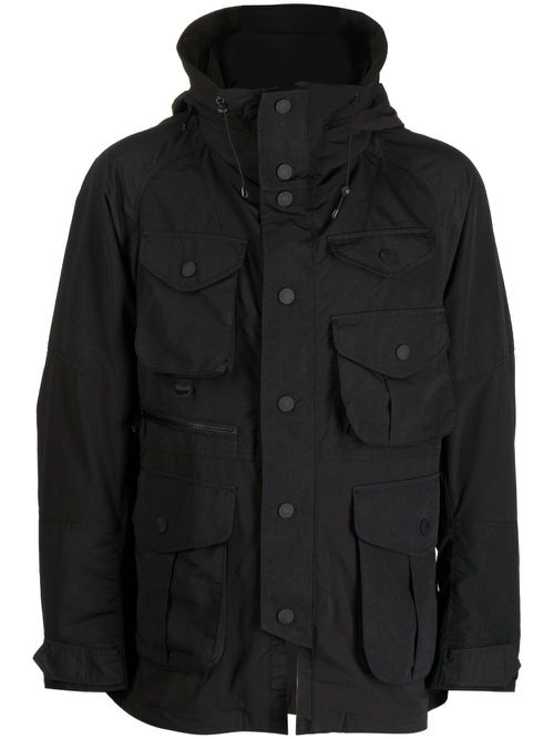 Cargo hooded jacket - Black