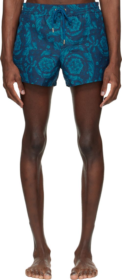 Navy Baroque Swim Shorts