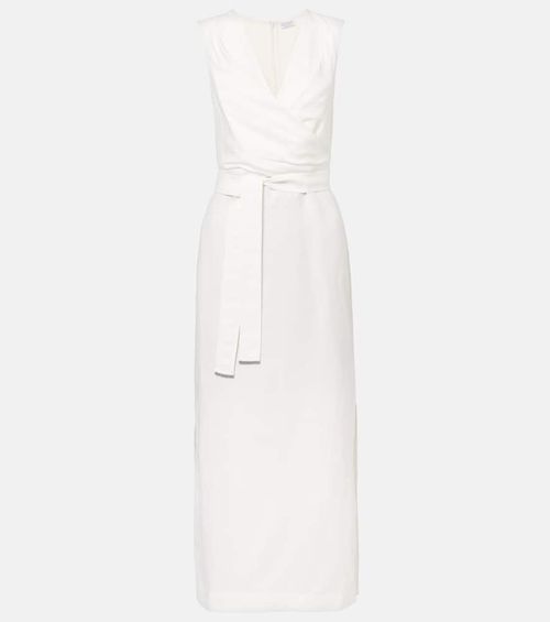 Gathered midi dress