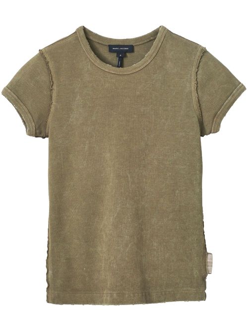 Logo-patch cotton T-shirt - Green