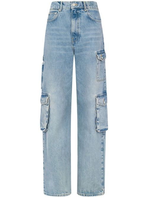 Mid-rise straight-leg jeans - Blue