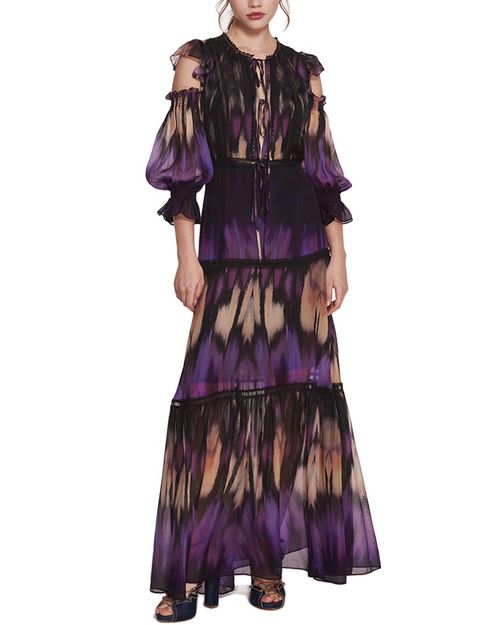 Silk-Blend Maxi Dress