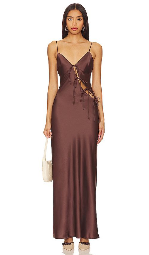 LIONESS About A Girl Maxi in Brown. L. Also in S, M
