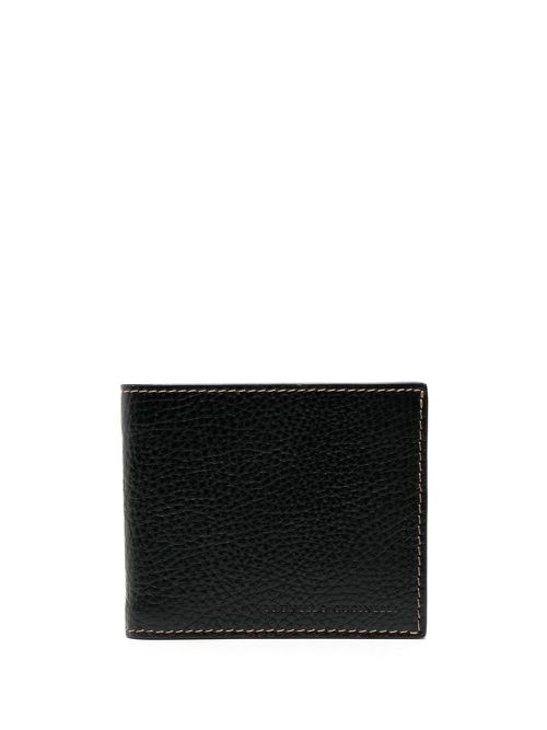 Bi-fold leather wallet - Black