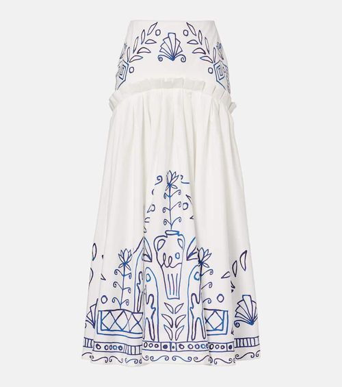 Alémais x LRNCE Leela printed cotton maxi skirt