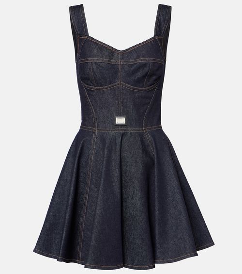 Dolce & Gabbana Denim bustier dress