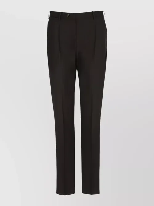 Pt Torino - wool tailored pants belt loops pleated front