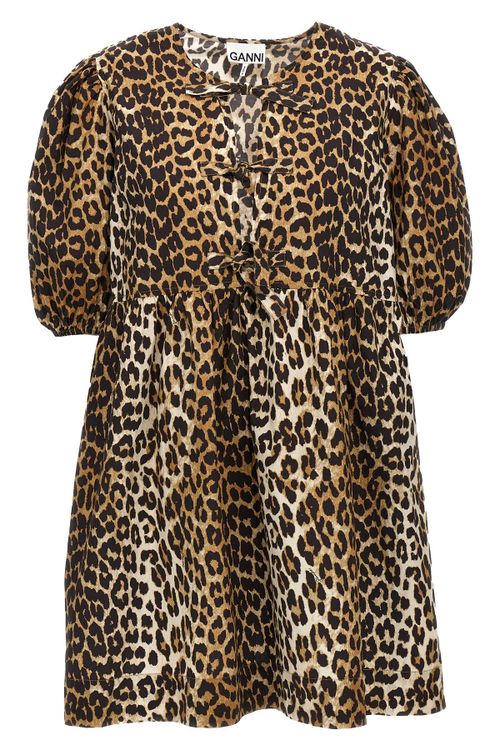 Leopard Poplin Dress