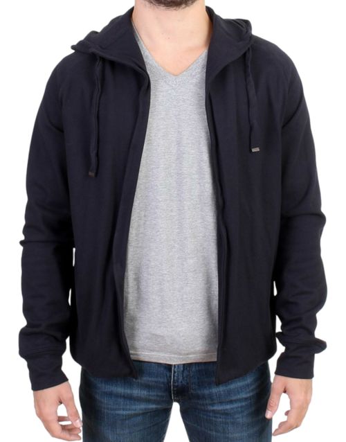 Cotton Hooded Hoodie — Navy