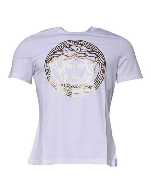Medusa Logo-Print T-Shirt — White