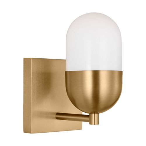 Satin Brass Bathroom Vanity Light from the Foster Collection