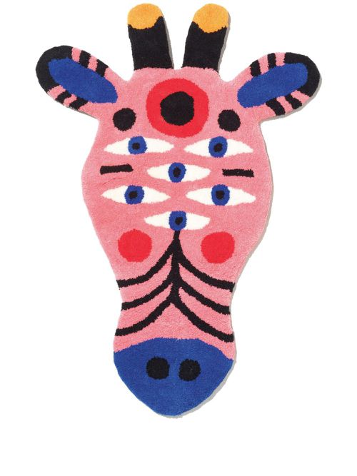 Oggian Gira animal-shaped carpet (102cm x 66cm) - Pink