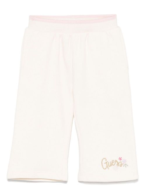 Embroidered-logo sweatpants - White
