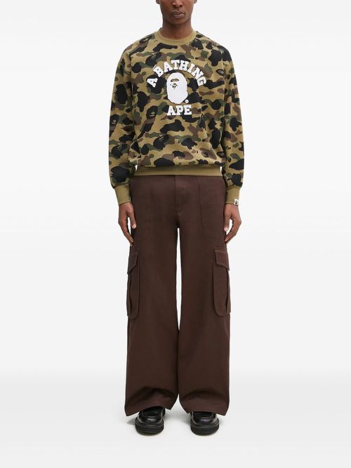 Camouflage-print Ape Head sweatshirt - Neutrals