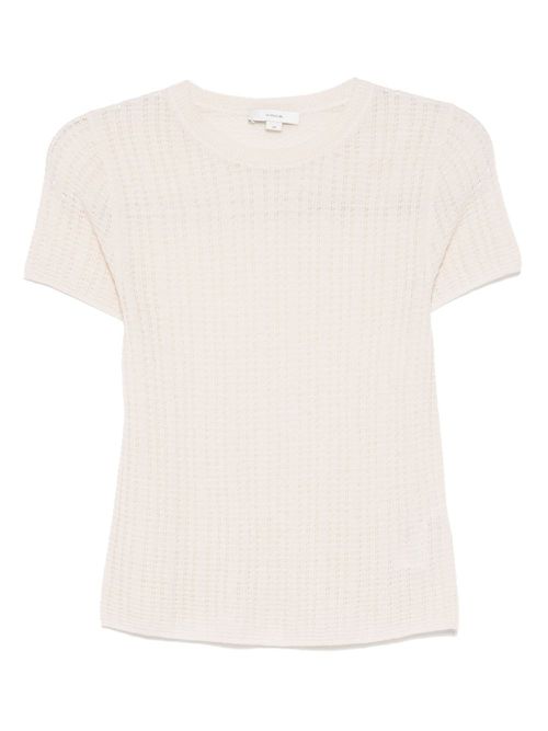 Vince waffle-knit T-shirt - Neutrals